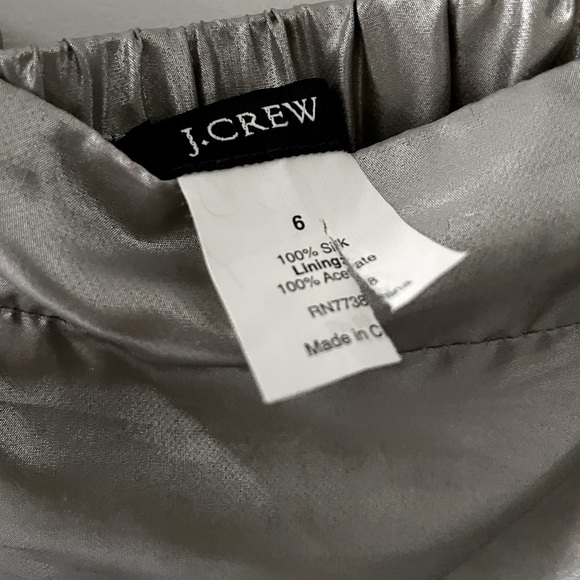 J. Crew Silver Metallic Mini Skirt - Picture 3 of 3